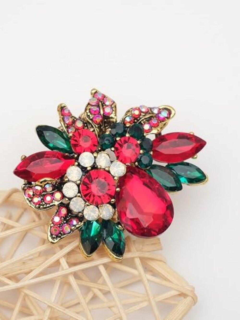 CSY Luxury Froral Cocktail Statement Rings Stretch Adjustable Ring